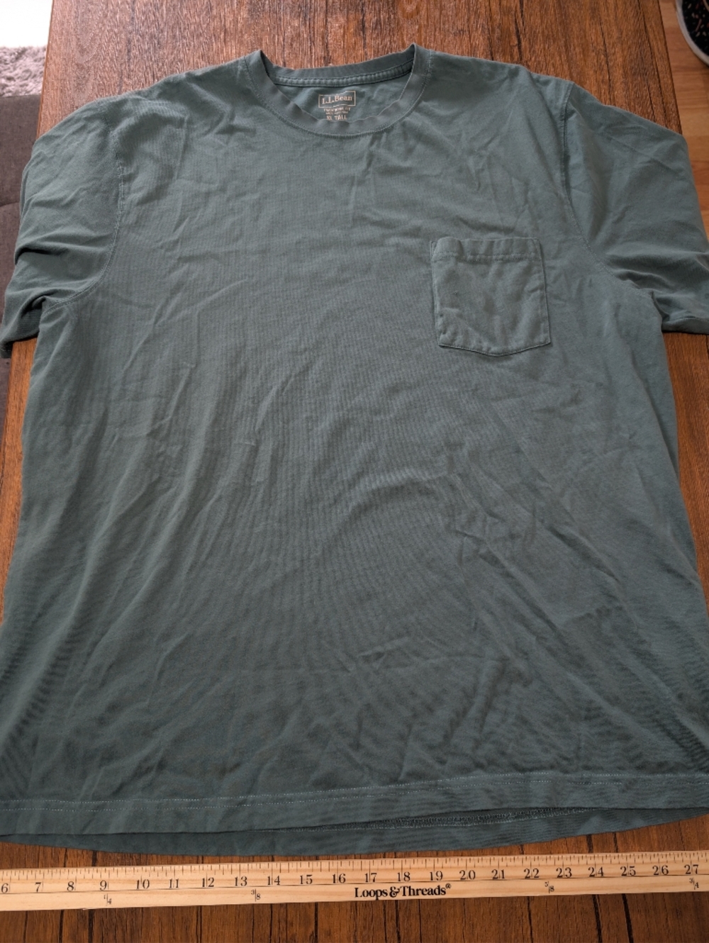 L.L.Bean Forest Green Crewneck Tee. Size XL Tall.